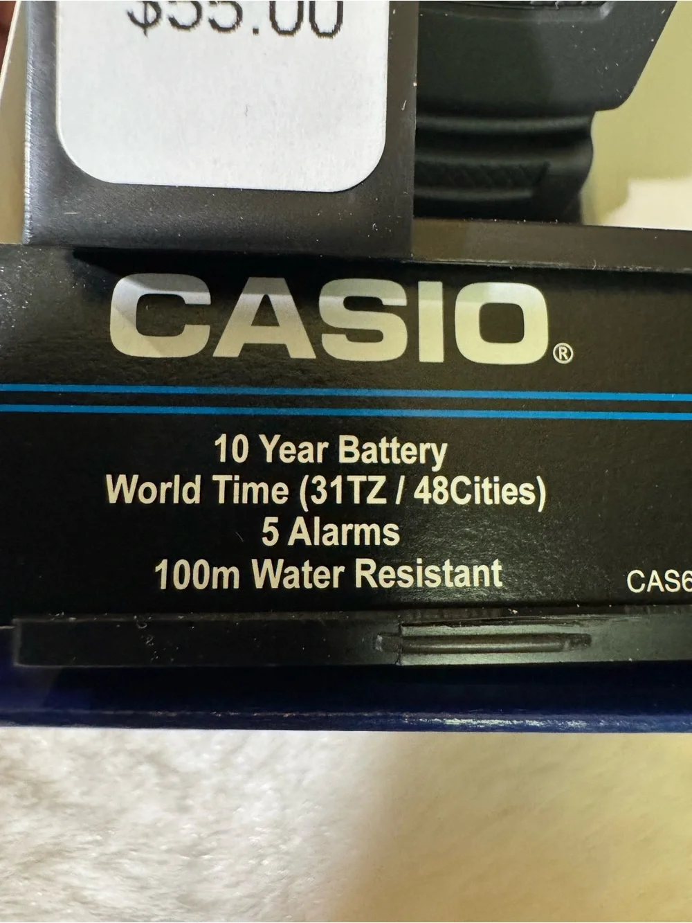 Casio World Time Illuminator Digital Watch - Black